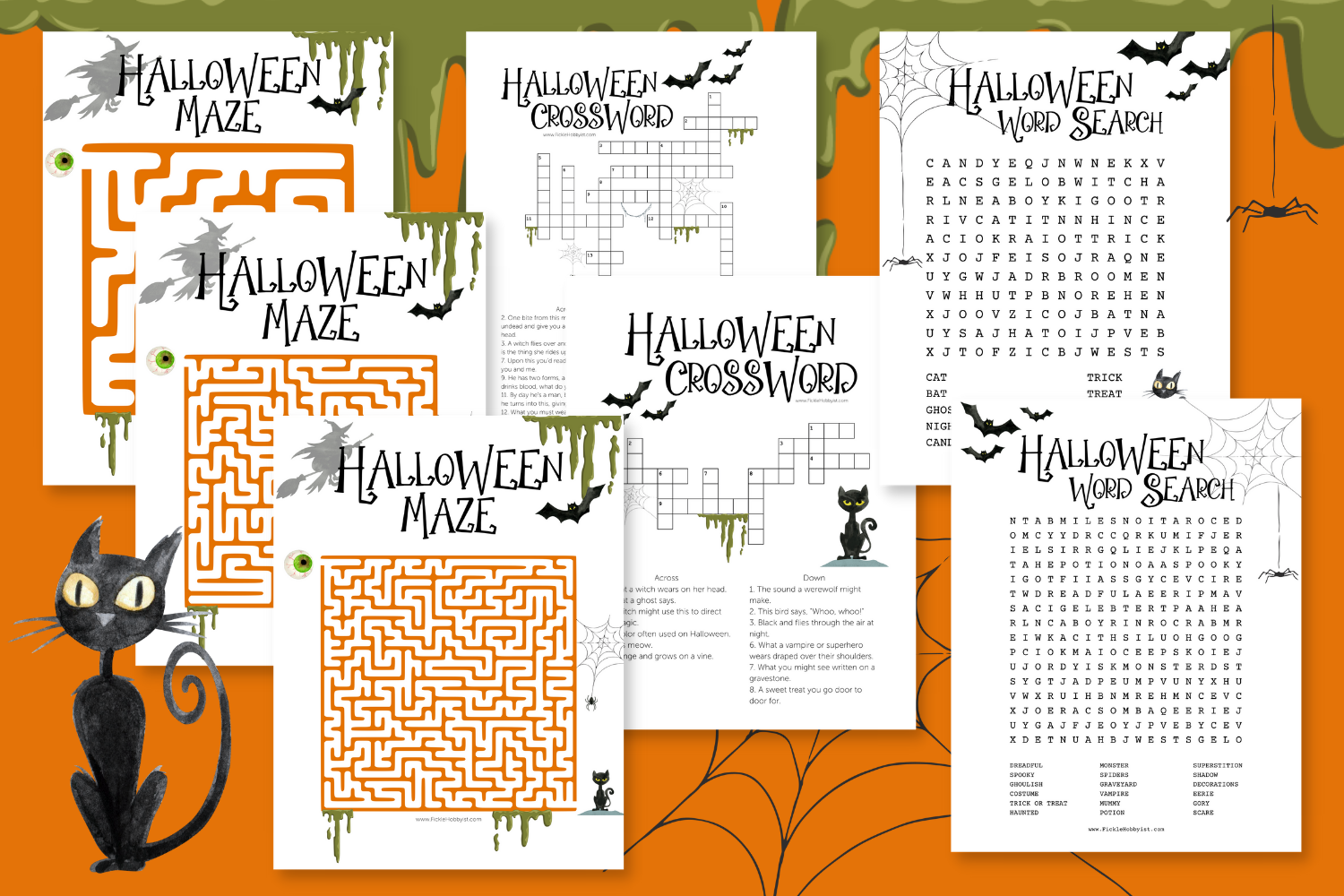 Free Halloween Printables - Instant Download - Fickle Hobbyist